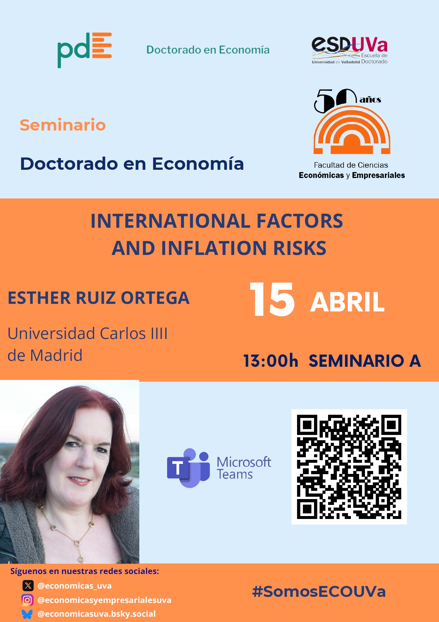 Programme And Inflation Risk Seminario “International factors and inflation risks” (15 de abril 2026 ...
